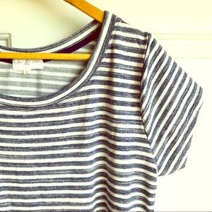 Blue & White Striped Swing Dress